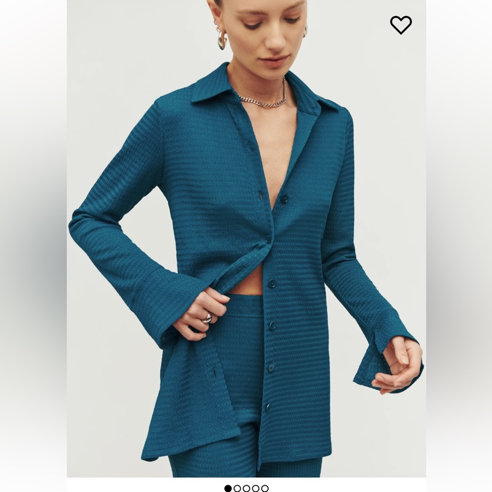 Reformation teal Darian Two-Piece
